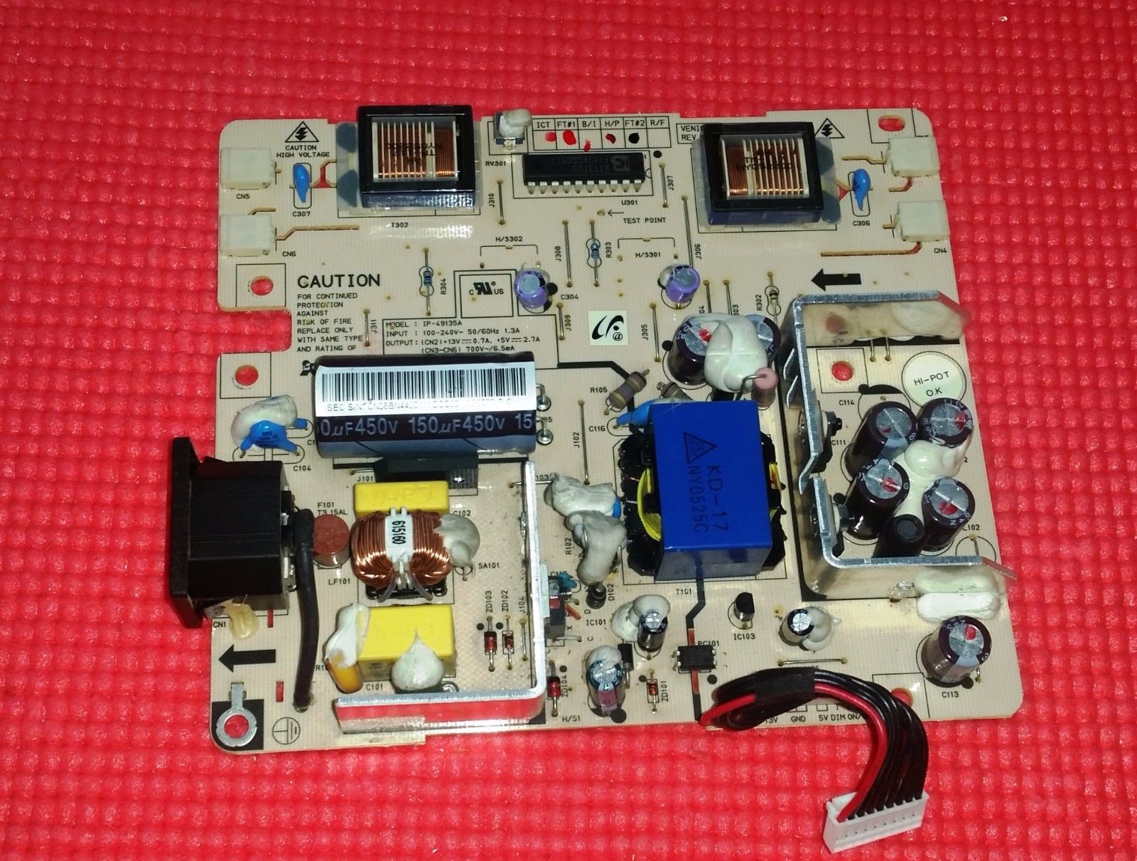 POWER SUPPLY BOARD FOR SAMSUNG LW17M24CU S LCD TV IP-49135A BN44